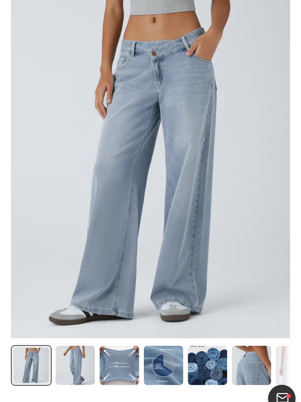 HALARA Light Blue Wide-Leg Relaxed Jeans - New without tags. Never worn!